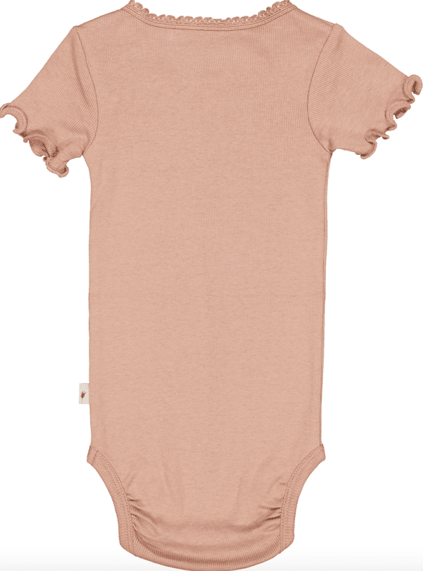 Wheat body rib lace ss rose dawn