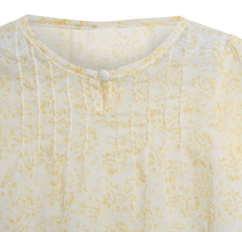 Wheat bluse hanne lemon flowers 