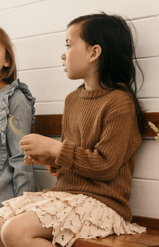 Marmar genser chunky knit caramel