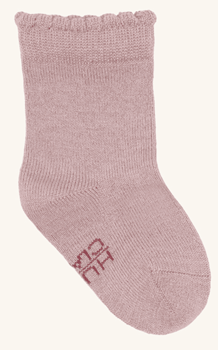Hust and claire Sokker 3-pakk ull/bambus foty pale mauve