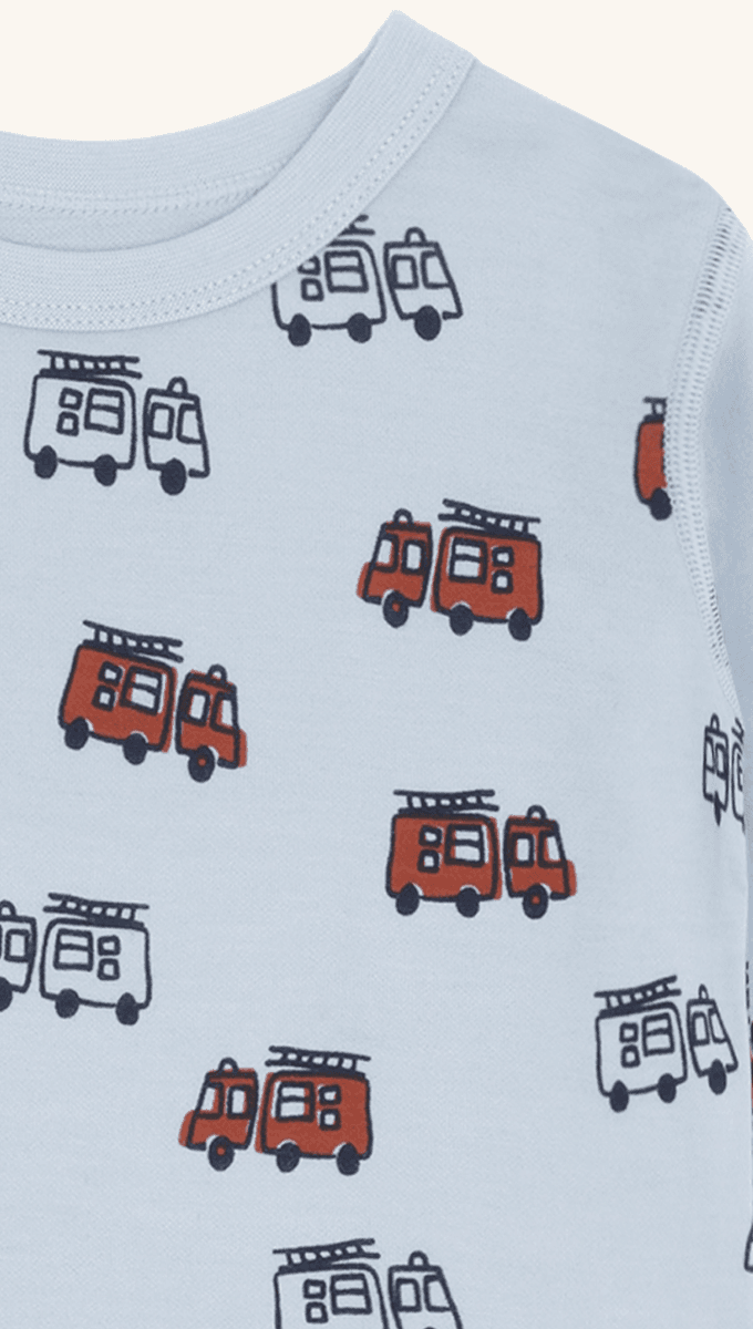 Hust and claire Genser ull/bambus abba firetruck baby blue