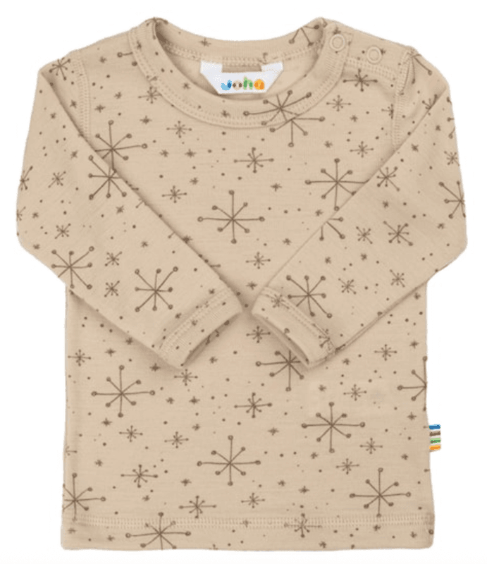 Joha genser ull handdrawn snowflake beige
