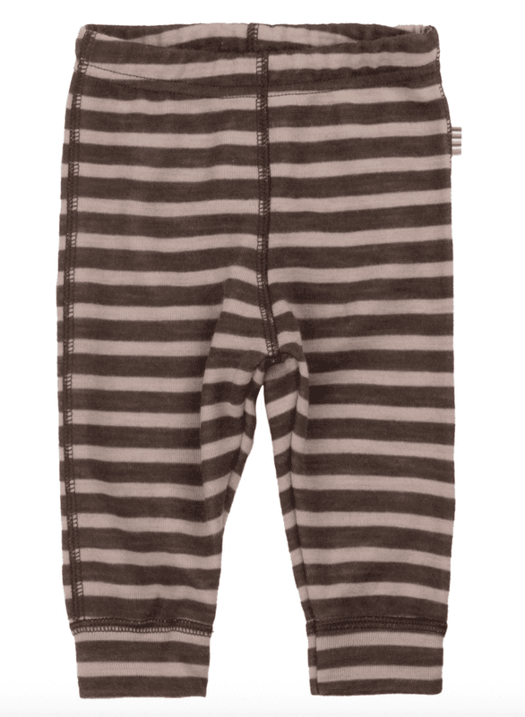 Joha Leggings ull double faced dark brown stripe