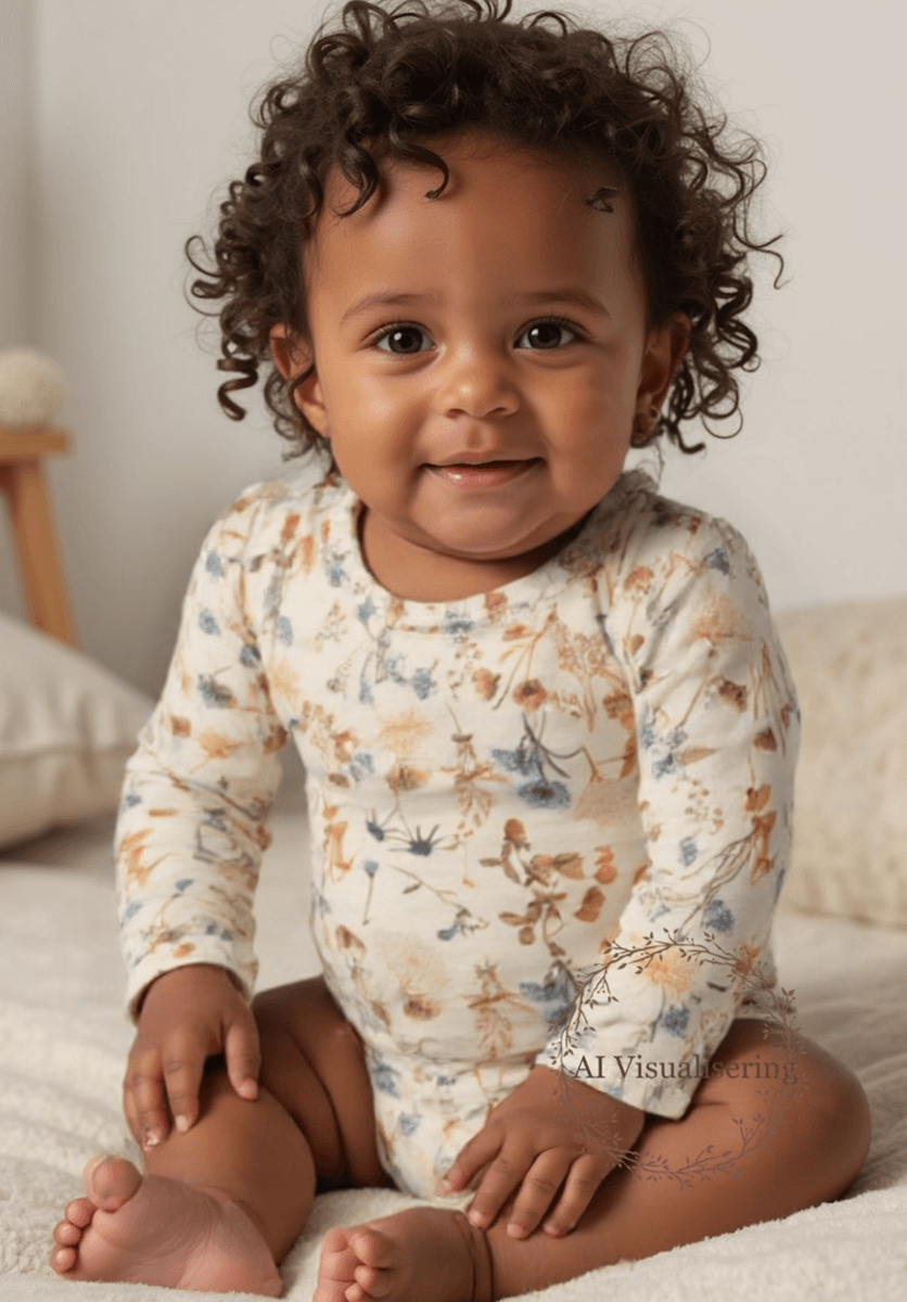 Joha body ull flora offwhite