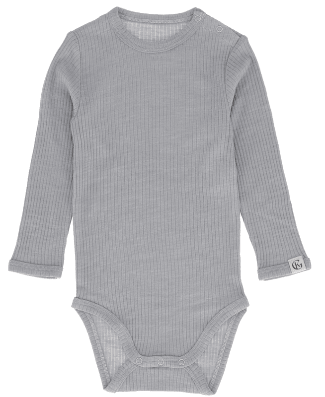 Gullkorn chalk baby ull-body grå