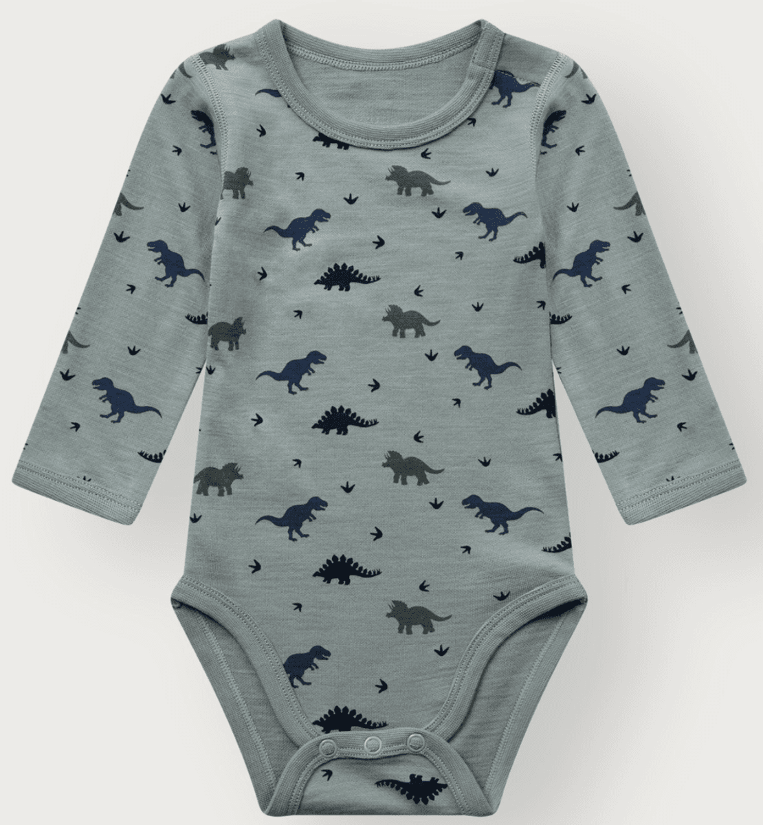 Hust and Claire Body ull/bambus Baloo Dino slate green