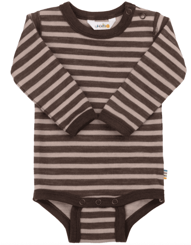 Joha Body ull Double faced dark brown stripe 