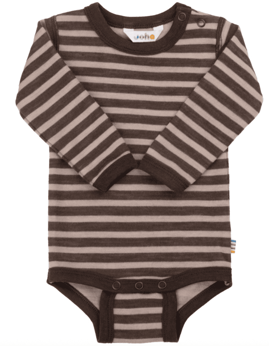 Joha Body ull Double faced dark brown stripe 