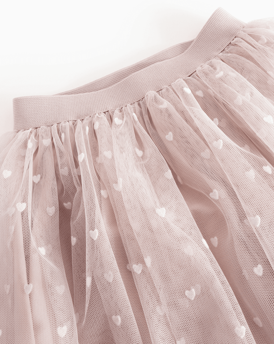 Marmar Skjørt Solvig ballerina cloud gray hearts