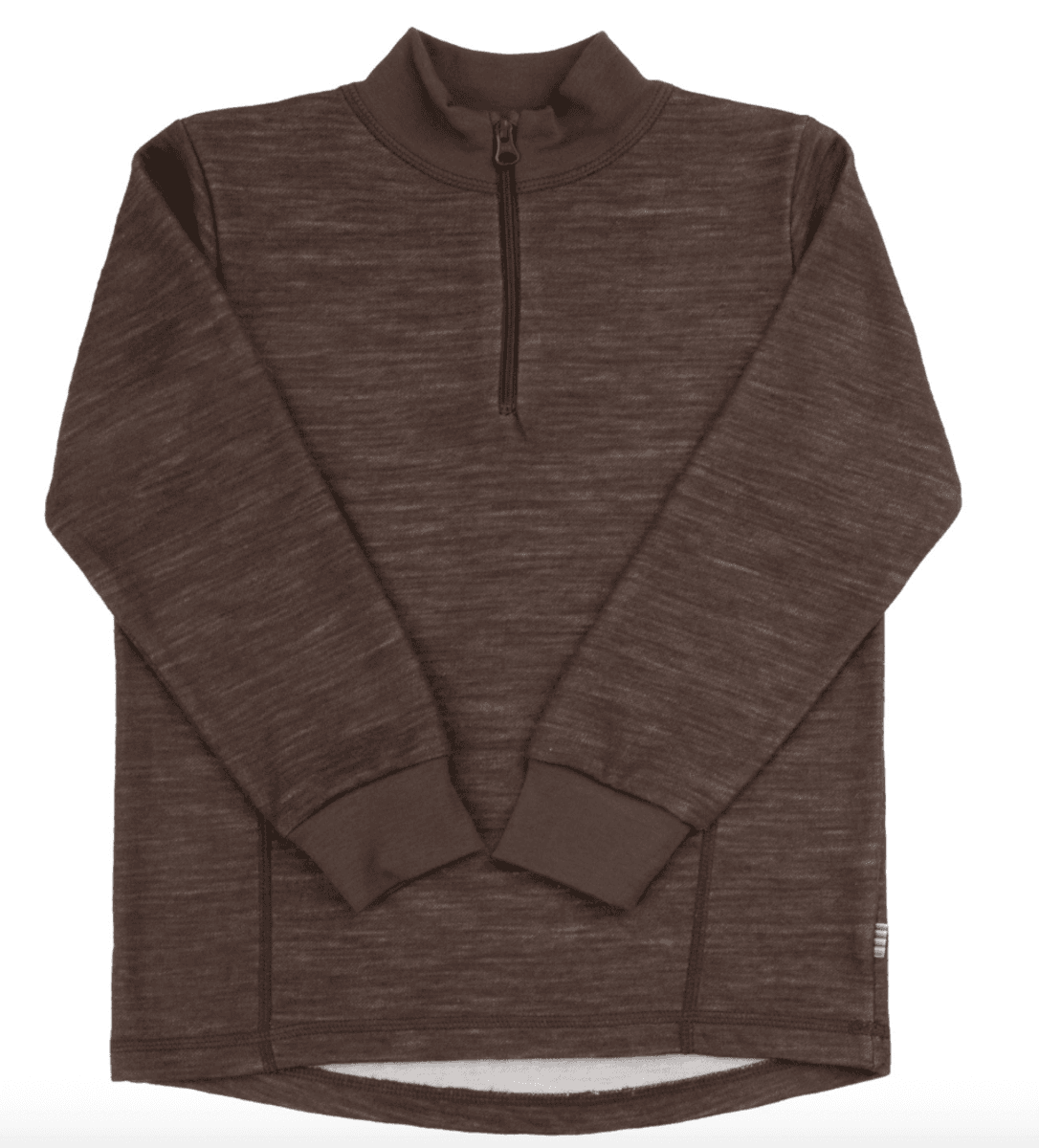 Joha Genser ull/bambus half zip dark brown