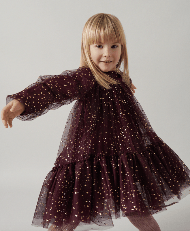Marmar Kjole Dionne ballerina deep mulberry