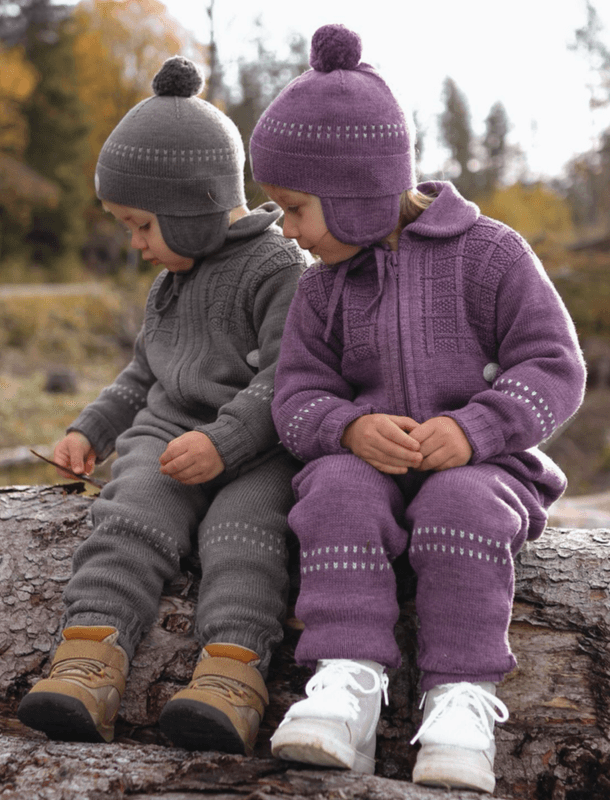 Lillelam Sparkedress Ull classic plomme