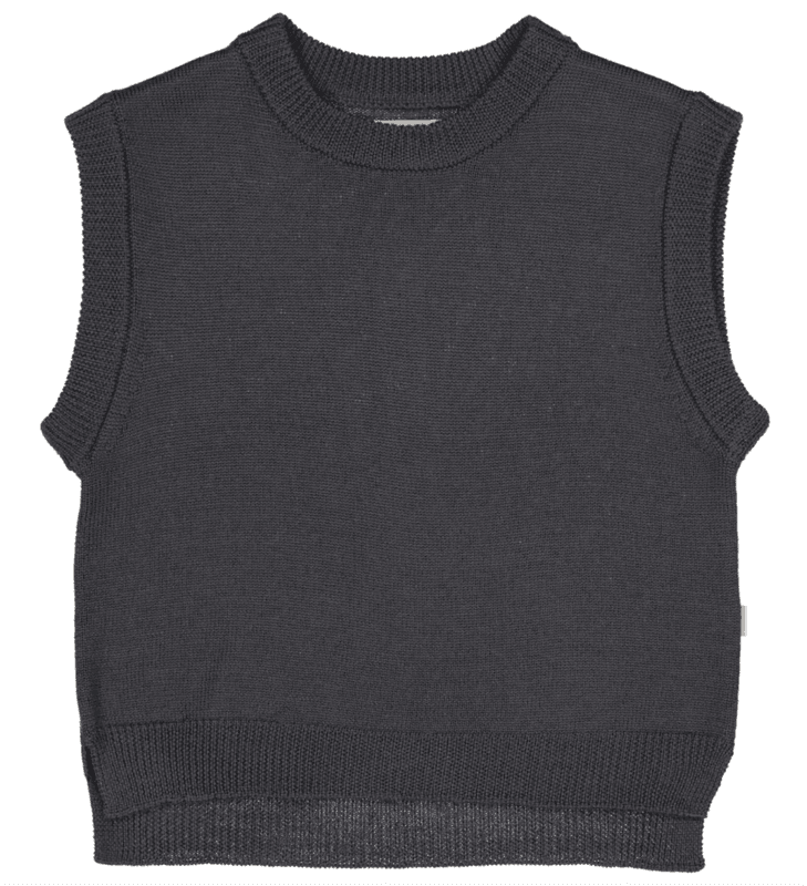 Wheat vest ull Cuba black granite