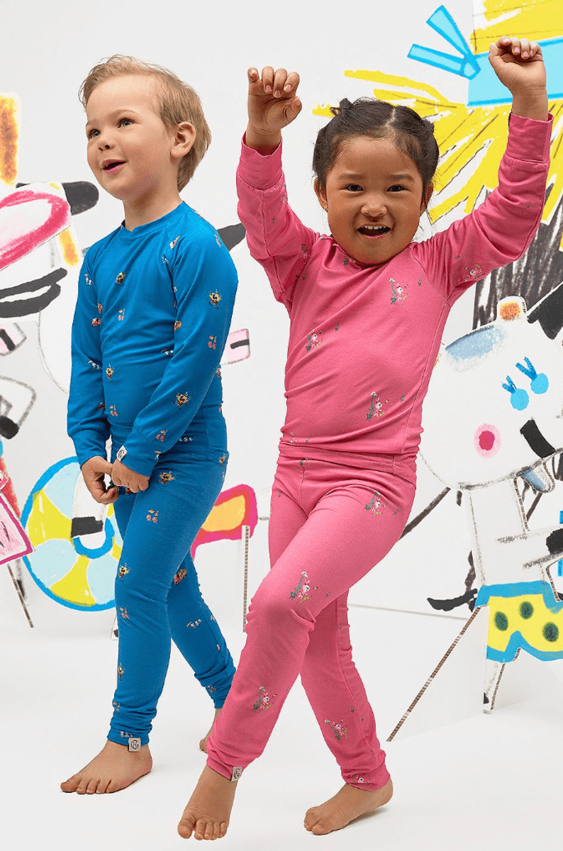 Gullkorn Bukkene baselayer sett blue