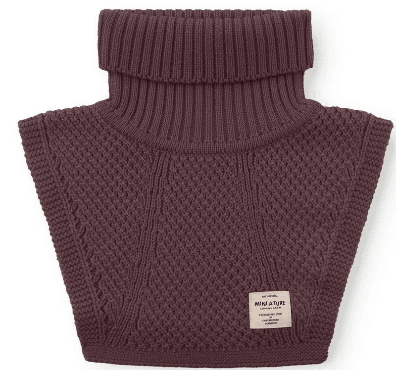 Miniature Hals Mattayler ull fudge aubergine