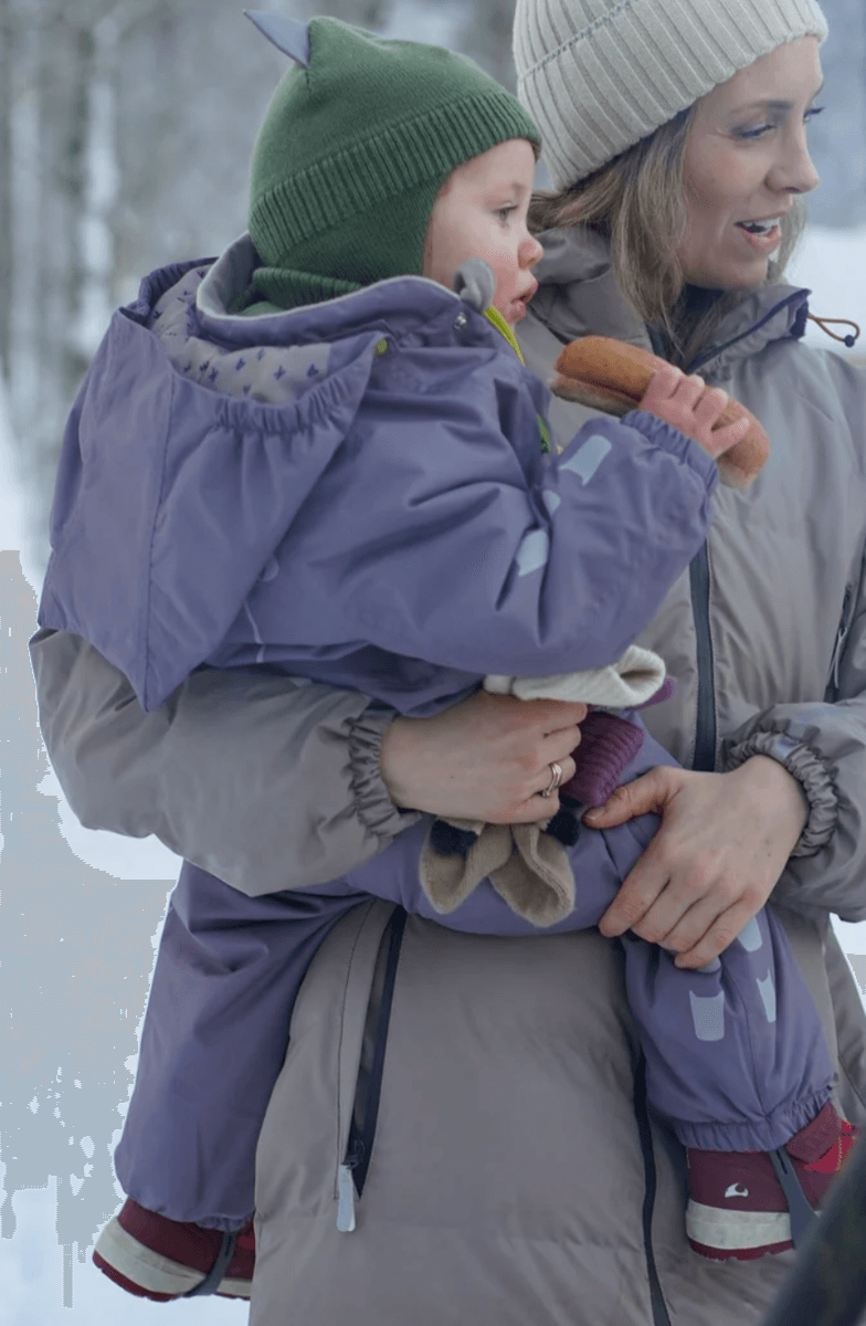 Kattnakken parkdress Frost baby blåbærmelk