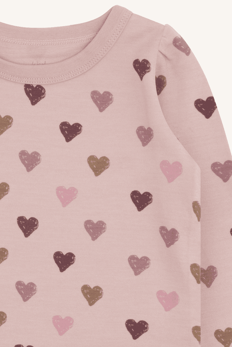 Hust and claire Genser ull/bambus abba hearts puff adobe rose