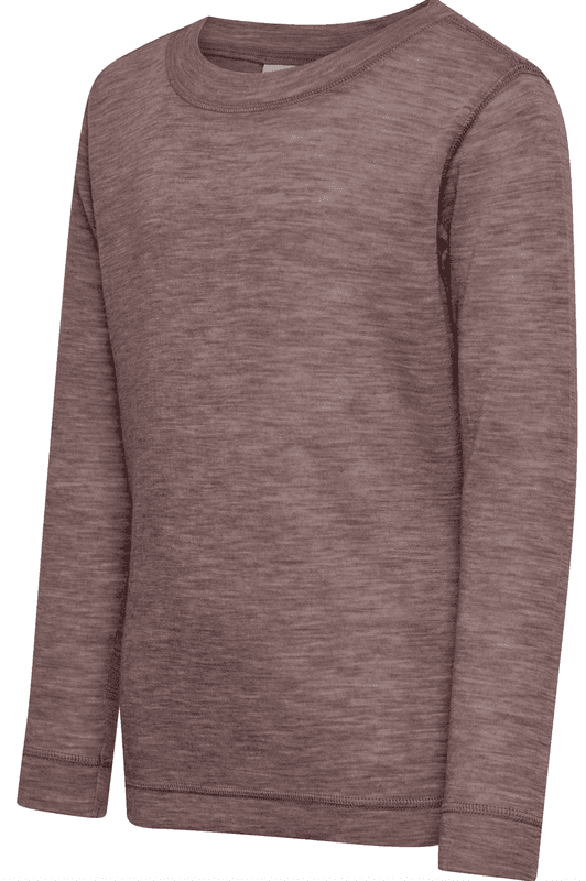 Hummel genser ull rib twilight mauve