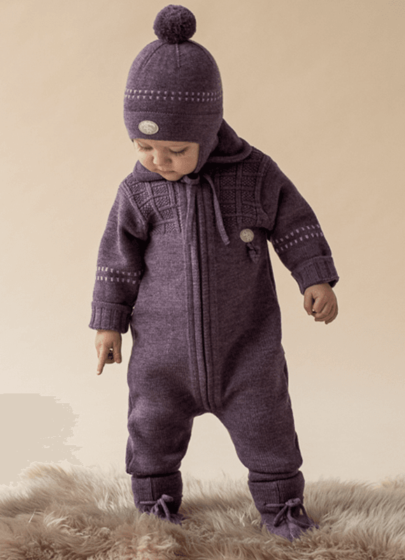 Lillelam Sparkedress Ull classic plomme